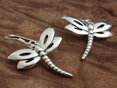 Sterling Silver Dragonfly Earrings