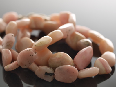 Pink Opal Bead Necklace